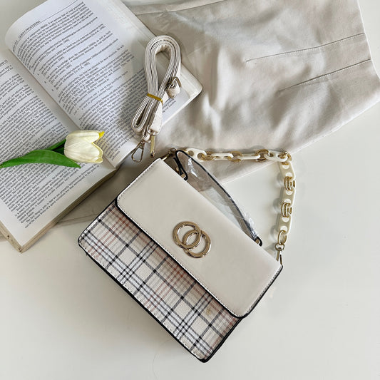 Gingham Bag White